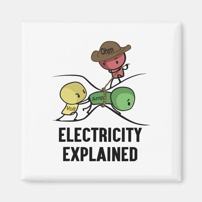 Aimant Électricité expliquée cadeau de physicien I enseig (Devant)