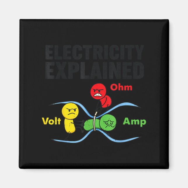 Aimant Électricité expliquée drôle Geeky Physique Humour  (Devant)