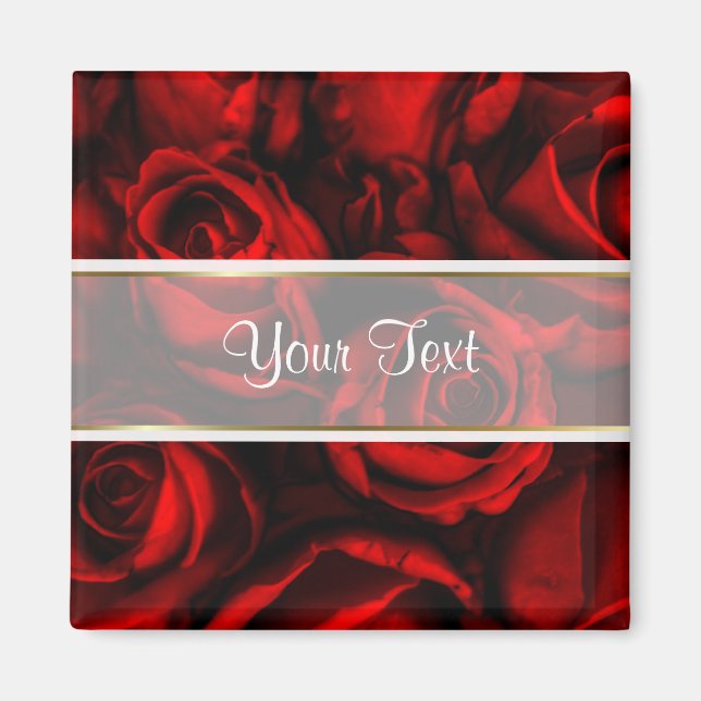 Aimant Élégance de la rose rouge (Devant)