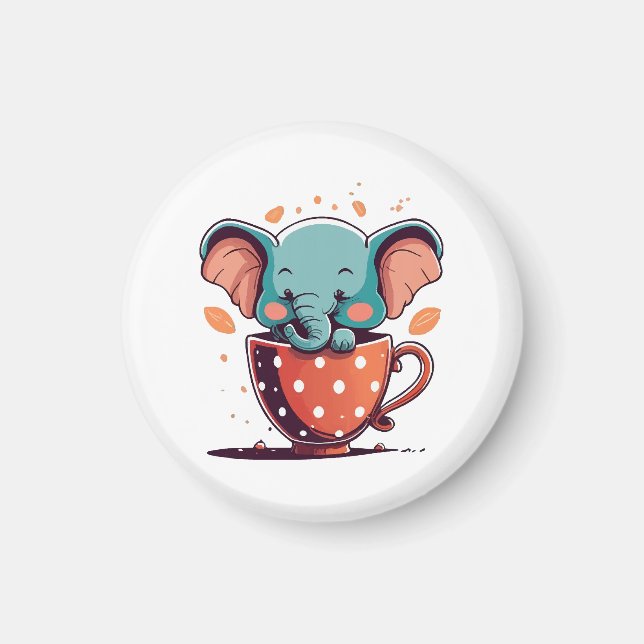 Aimant Élégance de l'éléphant (Devant)