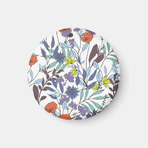 Aimant Élégance florale, Arrière - plan Vintage Abstrait.