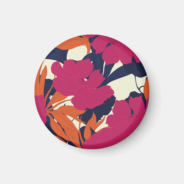 Aimant Élégance florale : motif abstrait (Devant)