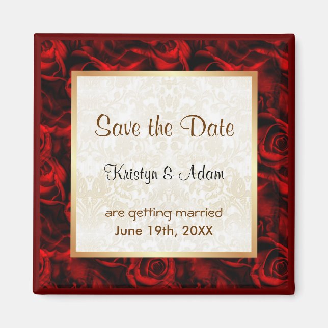 Aimant Élégance Red Rose (Devant)