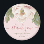 Aimant Elégant Blush Peony Floral Merci Mariage Faveur<br><div class="desc">L'élégant aimant bleu Peony Floral Merci Wedding Favor présente des fleurs de pivoine rose vif et un script moderne, contre un arrière - plan rose doux subtil, ajoutant un contraste doux et rehaussant leur beauté naturelle et leur élégance. ♥ Affichez la collection sur cette page pour trouver les produits correspondants....</div>