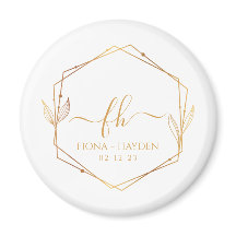 Élégant Classic Gold Monogramme Mariage initial