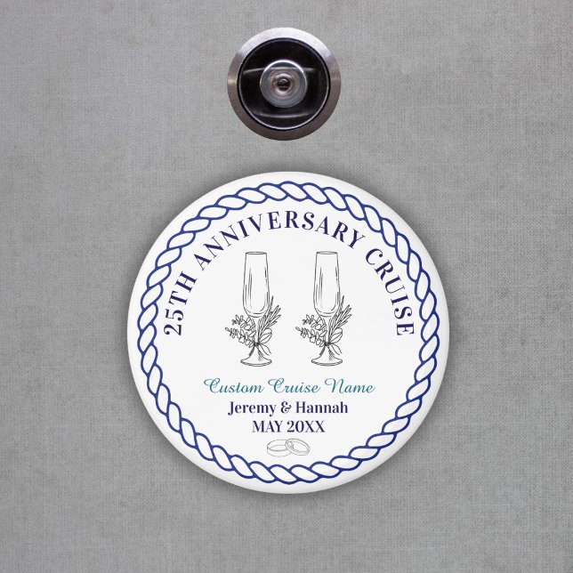Aimant Elegant Custom Year Anniversary Cruise Cabin Door (Elegant Custom Year Anniversary Cruise Cabin Door Magnet
)
