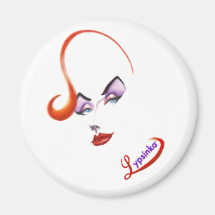 Aimant élégant de Lypsinka (rond)