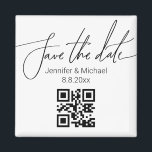 Aimant élégant enregistrer la date, code qr minimaliste m<br><div class="desc">élégant enregistrer la date,  code qr minimaliste mariage aimant</div>
