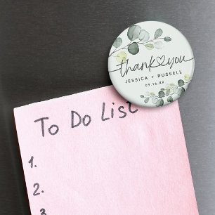 Aimant Elegant Eucalyptus Remerciement Mariage