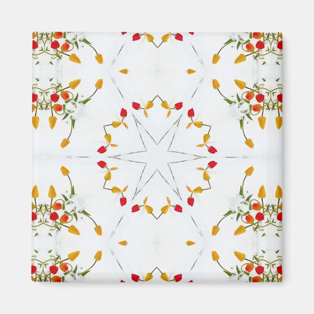 Aimant Élégant floral Vintage (Devant)