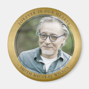 AIMANT ÉLÉGANT GOLD FOIL SYMPATHIE PHOTO MÉMORIALE