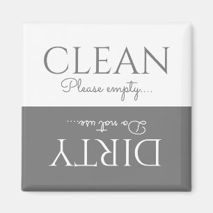 Aimant Élégant gris Blanc Lave-vaisselle