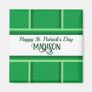 Aimant Elégant Joyeux Saint Patrick Jour Personnalisé Nom