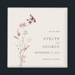 Aimant Elégant minimal Boho Floral Wedding Enregistrer la<br><div class="desc">Élégant minimaliste Boho Floral Wedding Enregistrer le aimant Date</div>