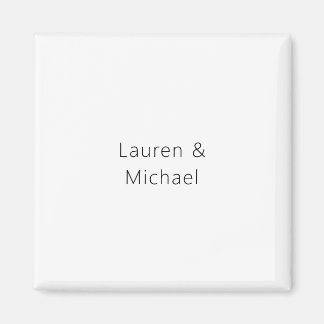 Aimant Élégant minimaliste mariage noir blanc clair