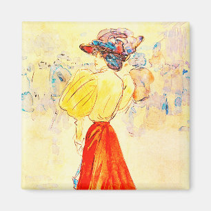 AIMANT ÉLÉGANT MODERNE AVEC UNE SKIRT ROUGE PAR HENRY SOM