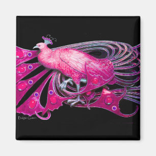 AIMANT ÉLÉGANT PEACOCK EN VERT, NOIR