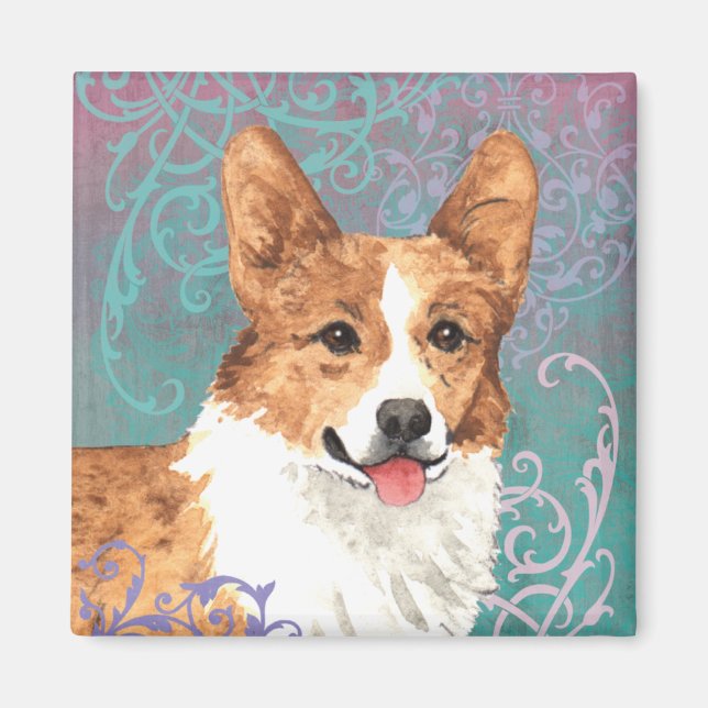 Aimant Elégant Pembroke Welsh Corgi (Devant)