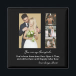 Aimant Elégant personnalisation de mariage jour photo Col<br><div class="desc">Elégant Jour de Mariage Personnalisé Photo Collage Jeu d'Oreiller</div>