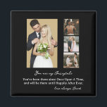 Aimant Elégant personnalisation de mariage jour photo Col<br><div class="desc">Elégant Jour de Mariage Personnalisé Photo Collage Jeu d'Oreiller</div>