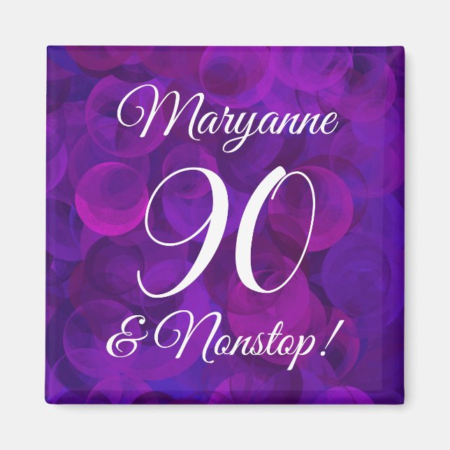 Aimant Elegant Purple 90 et fête d'anniversaire sans esca (Devant)