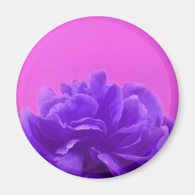 Aimant Elegant Purple Raspberry Floral (Devant)