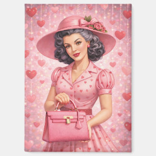 Aimant Élégant Rétro Saint-Valentin