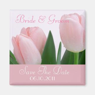 Aimant Élégant rose Enregistrer l'aimant de date