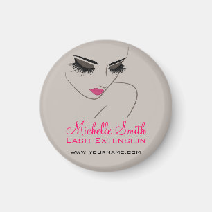 Aimant Élégant rose et gris Lash Extension Salon de beaut