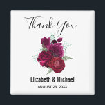 Aimant Élégant Rose Magenta Floral Bouquet Mariage<br><div class="desc">Un aimant de faveur avec une belle image d'un bouquet de magenta et de fleurs roses.</div>