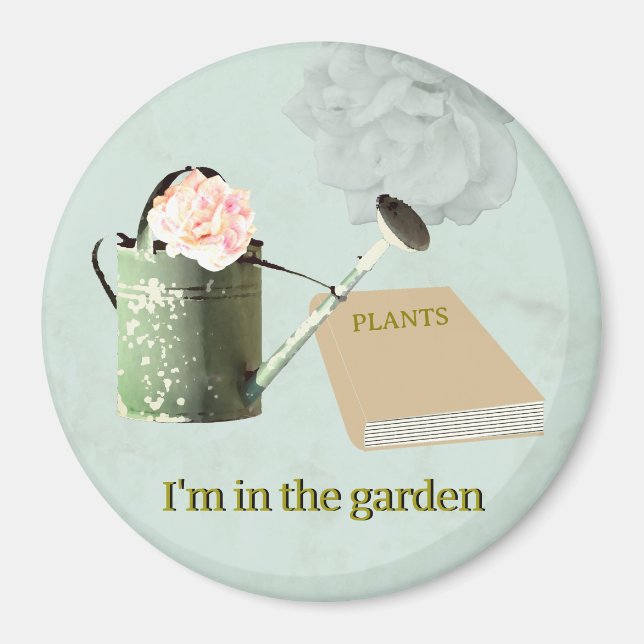 Aimant élégant rustique pour amateur de jardin (Devant)