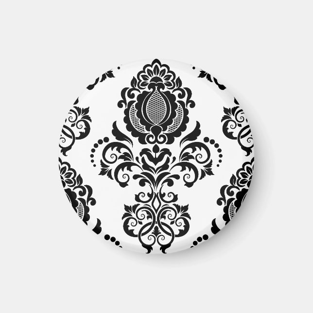 Aimant Elégant Vintage Damask Texture sans joint (Devant)