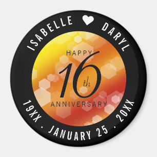 Aimant Élégante 16ème Golden Topaz Mariage Anniversaire M