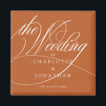 Aimant Élégante calligraphie Bohême Mariage Faveurs<br><div class="desc">Élégante calligraphie Bohème Mariage Faveurs aimant</div>