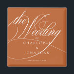 Aimant Élégante calligraphie Bohême Mariage Faveurs<br><div class="desc">Élégante calligraphie Bohème Mariage Faveurs aimant</div>