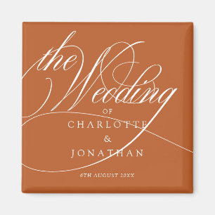 Aimant Élégante calligraphie Bohême Mariage Faveurs