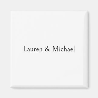 Aimant Élégante calligraphie minimaliste mariage noir bla