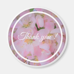 Aimant Élégante citation de Merci photo en fleurs de ce
