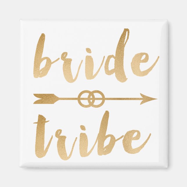 Aimant élégante mariée tribus or flèche mariage anneaux (Devant)