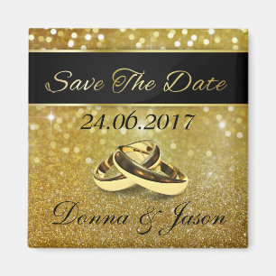 Aimant Élégante Parties scintillant Mariage anneaux Enreg