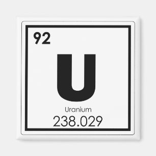 Aimant Élément chimique de l'uranium, symbole formule chi