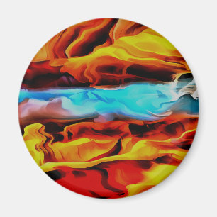 Aimant Eléments Chauds Et Froids Acrylique Verser Abstrai