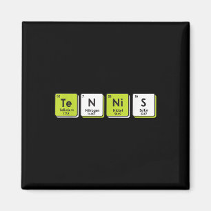 Aimant Éléments de tableau périodique de tennis Sport Drô