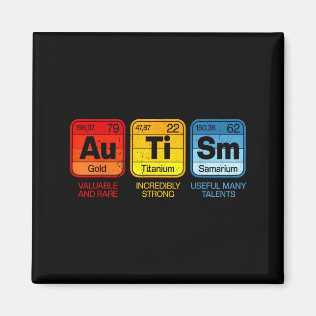 Aimant Éléments du tableau périodique de sensibilisation  (Devant)