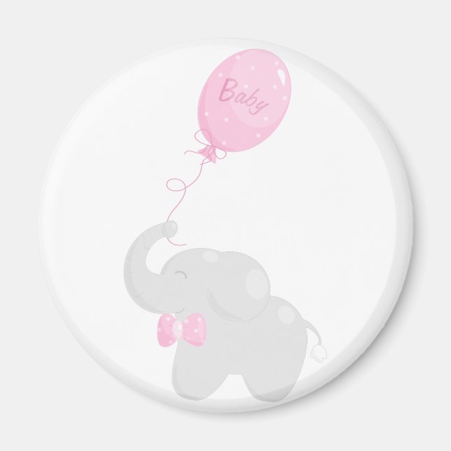 Aimant Eléphant avec ballon (Devant)