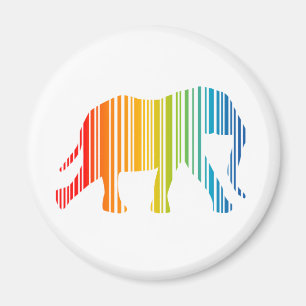 Aimant Eléphant avec des barres de couleurs