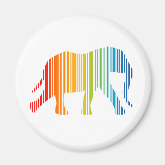 Aimant Eléphant avec des barres de couleurs