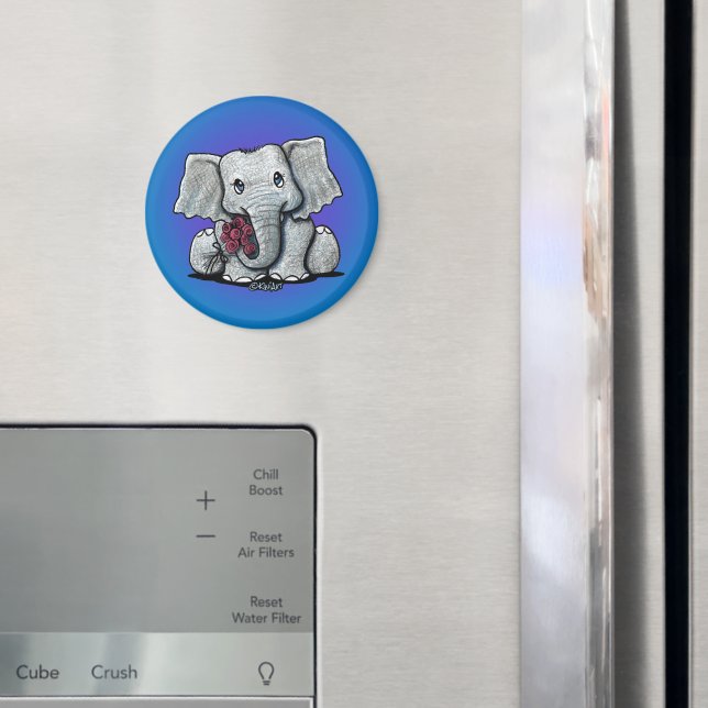 Aimant Éléphant Bébé KiniArt (In situ (réfrigérateur))