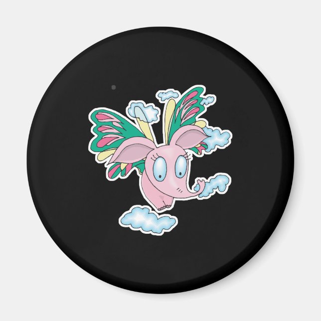 Aimant éléphant de fée volant (Devant)