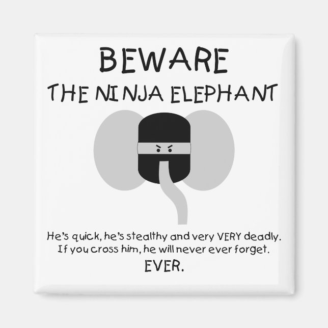 Aimant Eléphant de Ninja (Devant)
